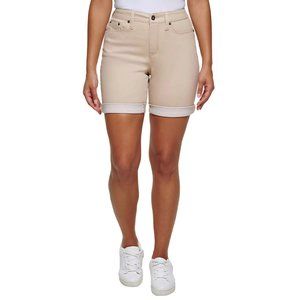 NWT DKNY Jeans Women's 9" Bermuda Summer Shorts Rolled Hem Size 6 $55 1HL039